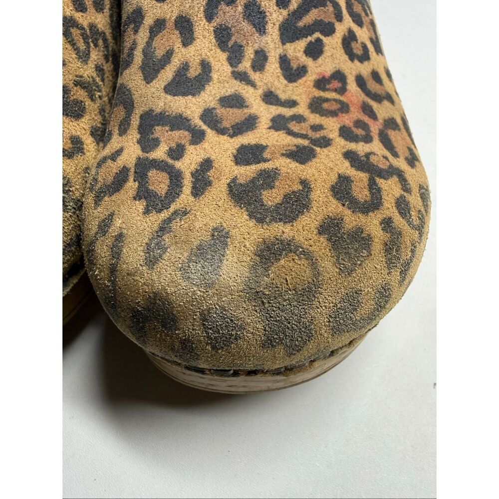 Dansko Leopard Print Clogs in Brown - Picture 6 of 16